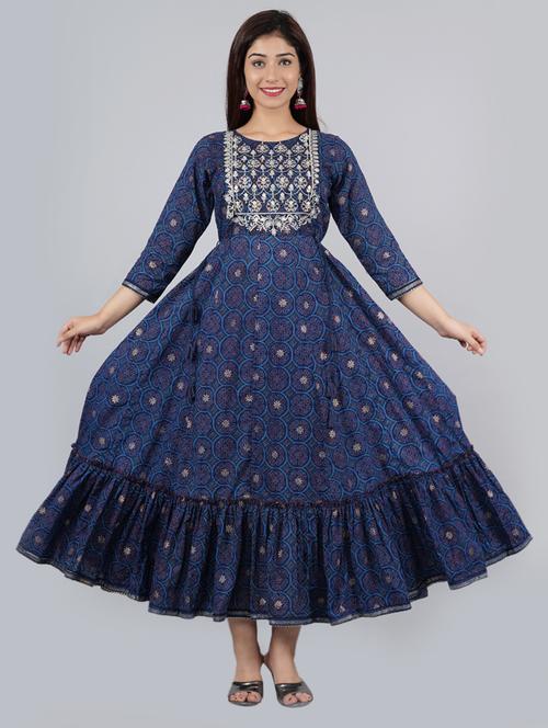 women's tiered kurta - 18046293 - Very Small Image - 1