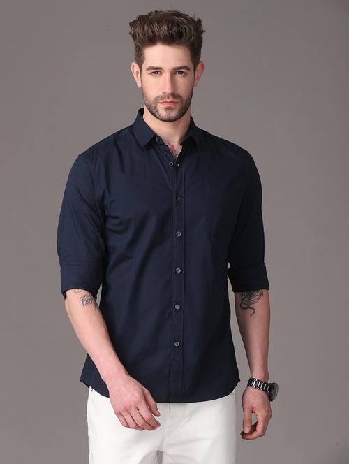 black color formal men's shirt - 18047510 - Very Small Image - 1