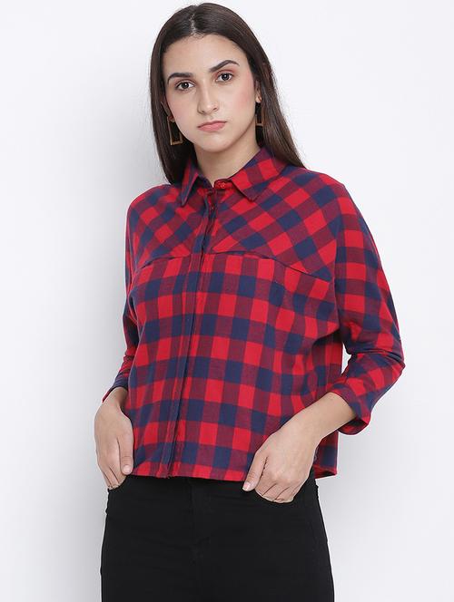 long sleeved checkered shirt - 18048203 - Very Small Image - 1