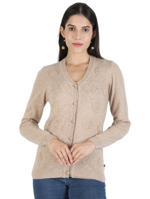long sleeved wool cardigan - 18048378 - Very Small Image - 1
