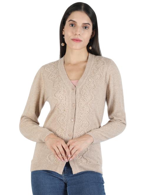long sleeved wool cardigan - 18048386 - Very Small Image - 1