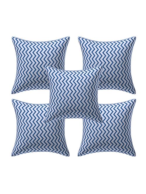 texstylers pure cotton assorted reversible all over print 16x16 inches jaipuri cushion cover, set of 5 - 18048625 - Very Small Image - 1