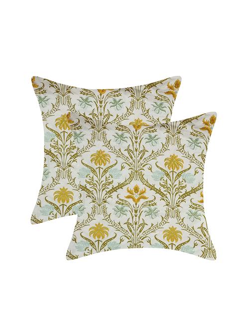 texstylers pure cotton assorted reversible all over print 24x24 inches jaipuri cushion cover, set of 2 - 18048658 - Very Small Image - 1