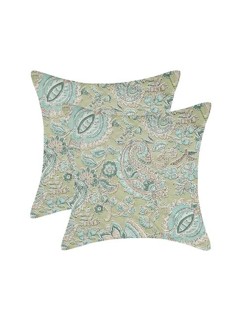 texstylers pure cotton assorted reversible all over print 24x24 inches jaipuri cushion cover, set of 2 - 18048660 - Very Small Image - 1
