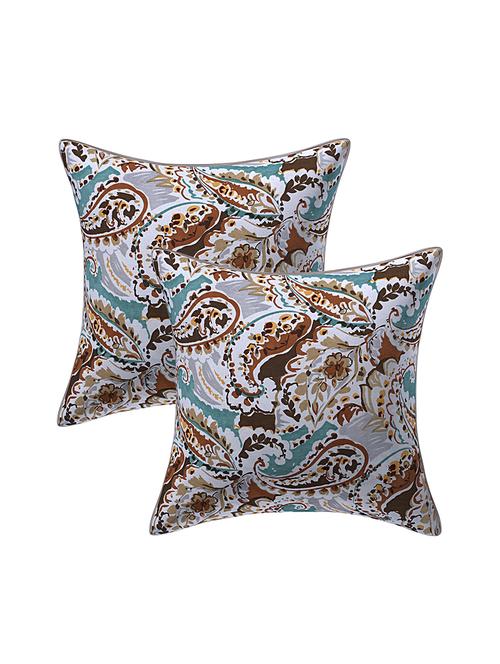 texstylers pure cotton assorted reversible all over print 24x24 inches jaipuri cushion cover, set of 2 - 18048671 - Very Small Image - 1