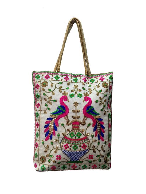 white cotton polyester blend regular tote - 18049348 - Very Small Image - 1