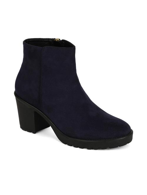 navy faux leather ankle  boots - 18049920 - Very Small Image - 1