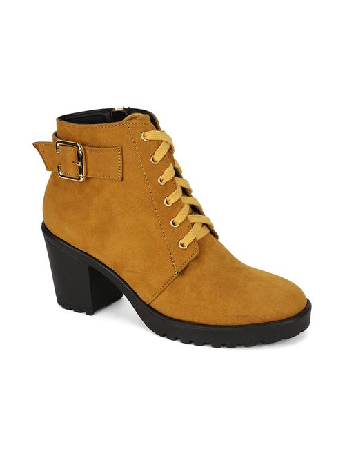 tan faux leather ankle  boots - 18049922 - Very Small Image - 1