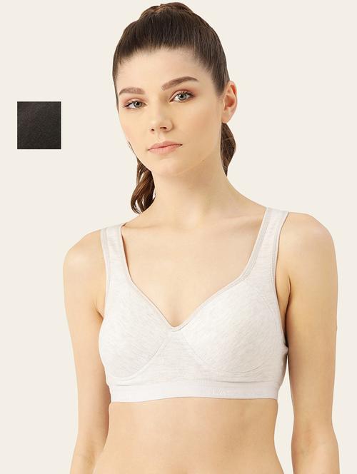 set of 2 solid sports bra - 18050701 - Very Small Image - 1