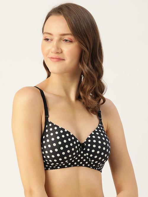 detachable strap polka dot t-shirt bra - 18050726 - Very Small Image - 1