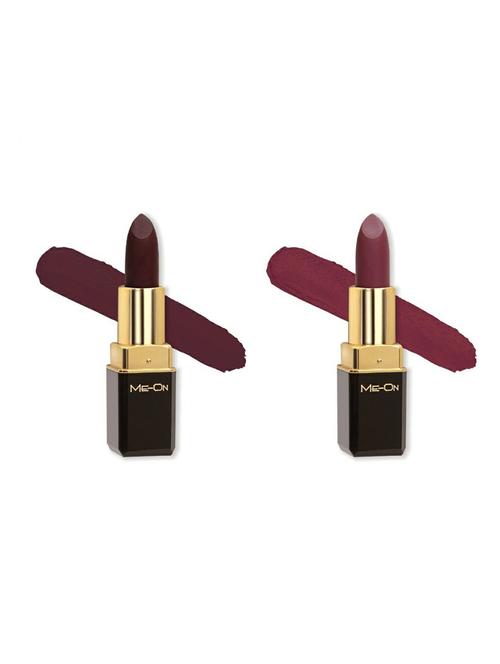 me-on pack of 2 color addict hd matte 8h longlasting lipsticks(4g each) shade#12 and 24 - 18052753 - Very Small Image - 1