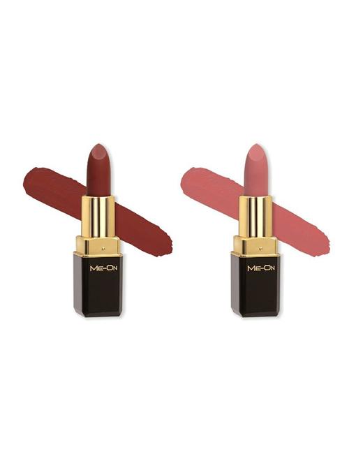 me-on pack of 2 color addict hd matte 8h longlasting lipsticks(4g each) shade#15 and 17 - 18052776 - Very Small Image - 1