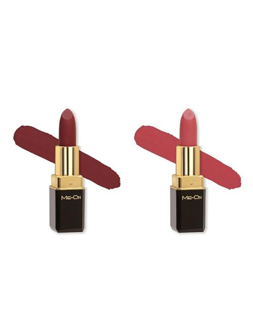 me-on pack of 2 color addict hd matte 8h longlasting lipsticks(4g each) shade#16 and 21 - 18052788 - Very Small Image - 1