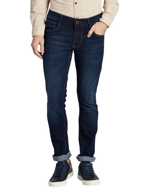 blue mid rise plain jean - 18052853 - Very Small Image - 1