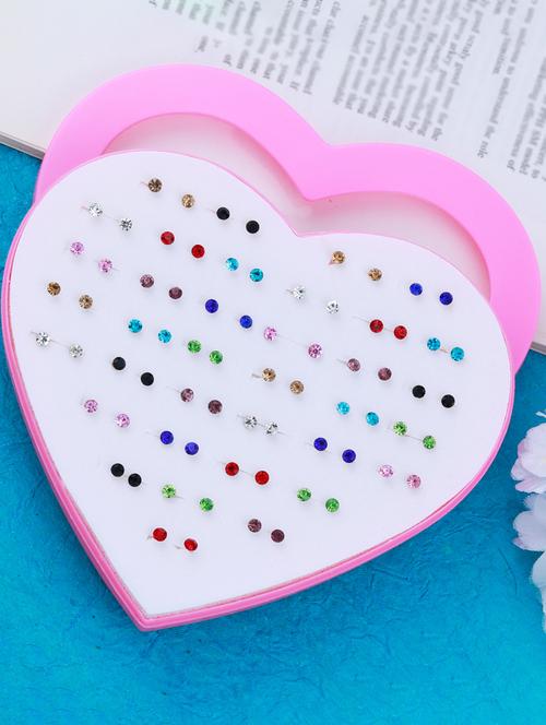 multi colored brass studs earring - 18053572 - Very Small Image - 1