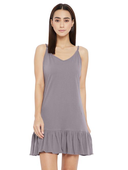 v-neck solid babydoll - 18053806 - Very Small Image - 1