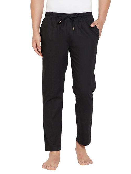 black solid pyjama with drawstring  - 18053943 - Very Small Image - 1