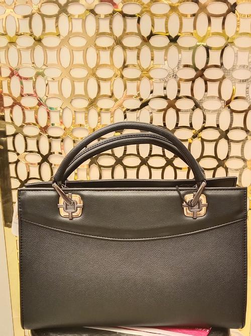 ladies handbag material pu leatherette black  - 18054573 - Very Small Image - 1