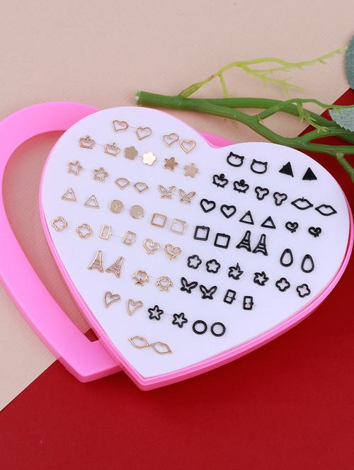 stud earring stylish multicolor multi designe set of 36 earrings  - 18054750 - Very Small Image - 1