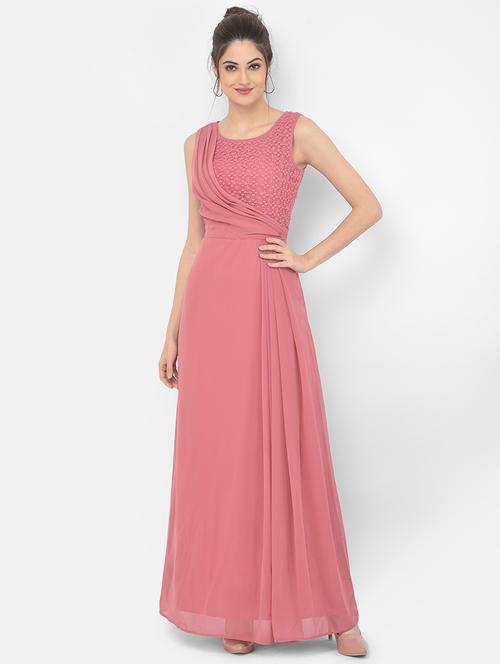 women's fit & flare solid dress - 18056439 - Very Small Image - 1