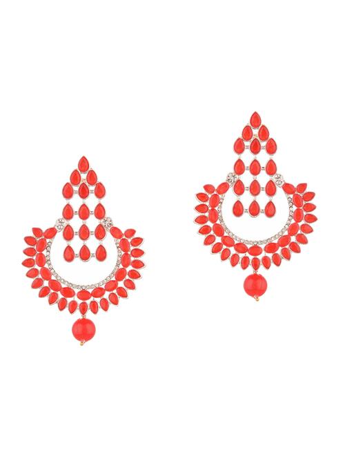 red metal chandballi earring - 18057387 - Very Small Image - 1