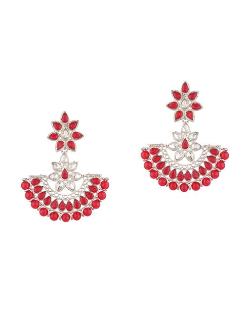 red metal drop earring - 18057405 - Very Small Image - 1