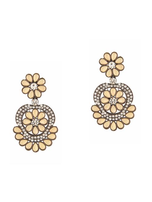 pink metal drop earring - 18057477 - Very Small Image - 1