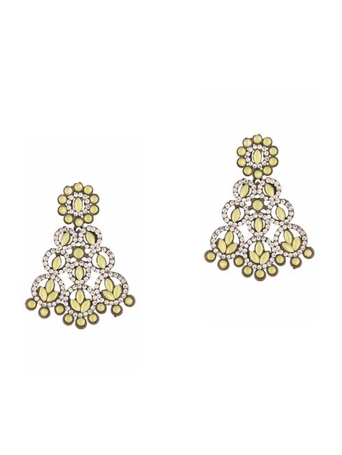 yellow metal drop earring - 18057485 - Very Small Image - 1