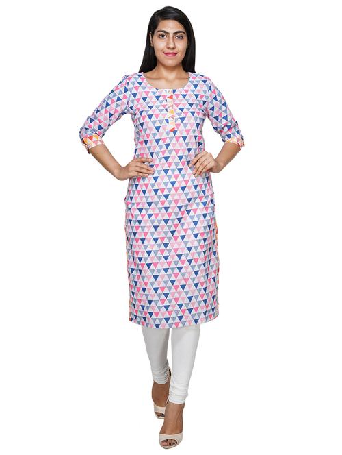 printed straight kurta - 18058187 - Very Small Image - 1