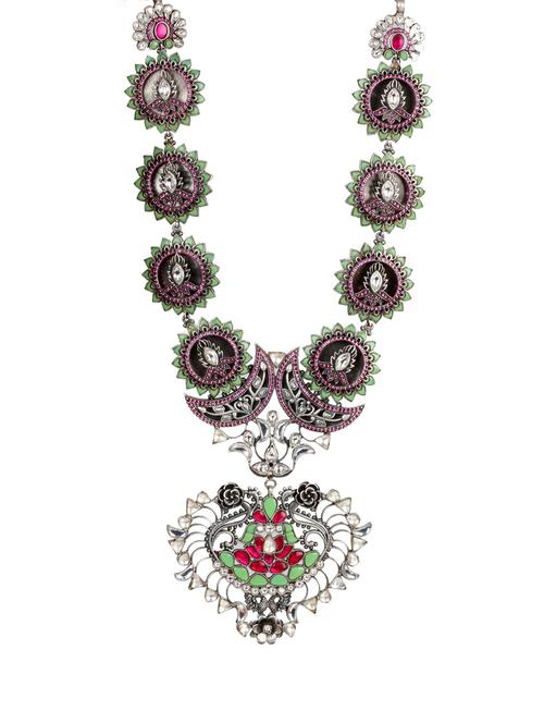 silver handcrafted necklace - 18058480 - Very Small Image - 1