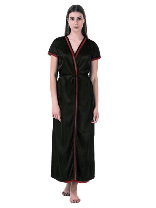ankona women satin with robe nighty  - 18060031 - Very Small Image - 1
