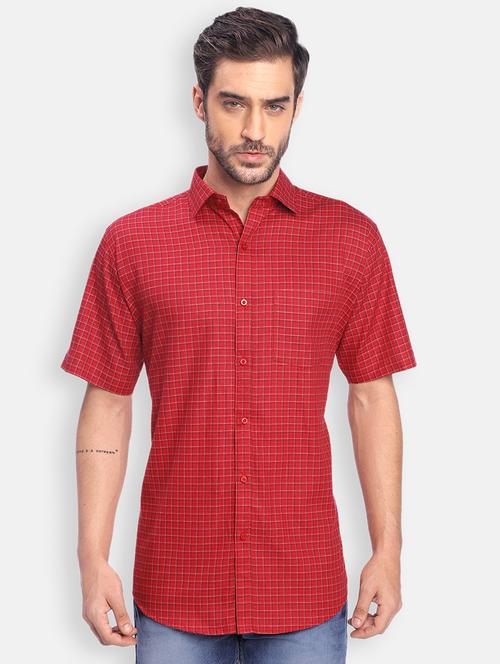 red checkered casual shirt - 18060221 - Very Small Image - 1