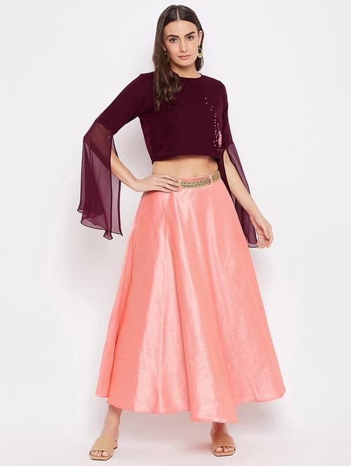 embellished skirt top set - 18060311 - Very Small Image - 1