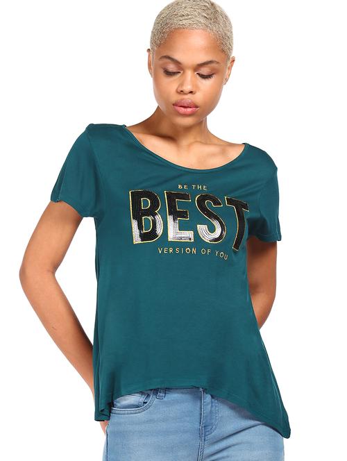 round neck printed tee  - 18063884 - Very Small Image - 1