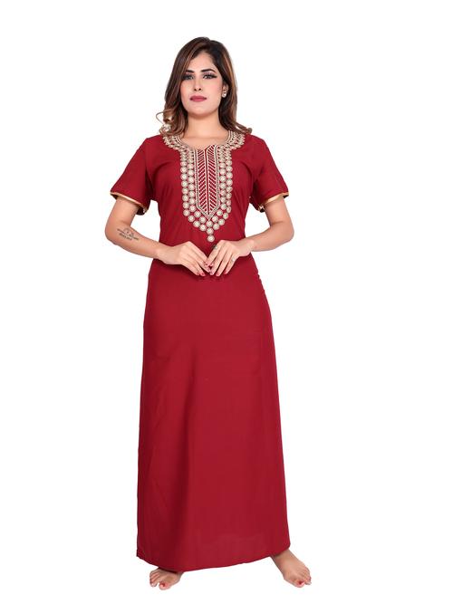 ankona lizzi bizzi embroidery nighty. night  - 18065519 - Very Small Image - 1