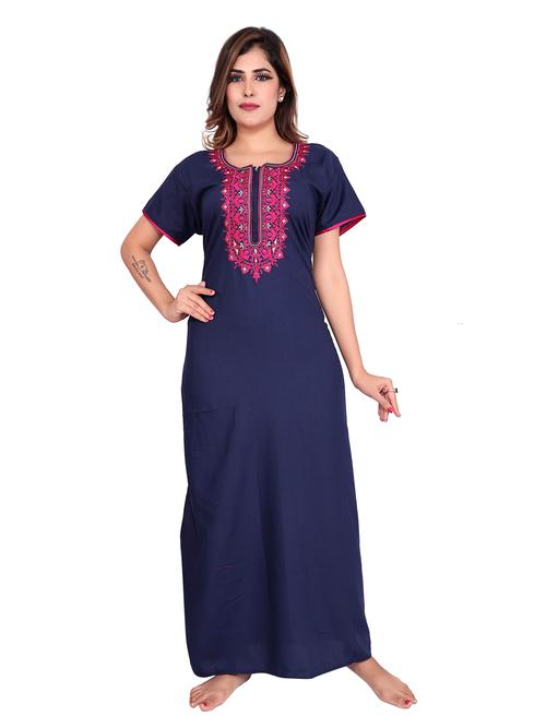 ankona lizzi bizzi embroidery nighty. night  - 18065520 - Very Small Image - 1