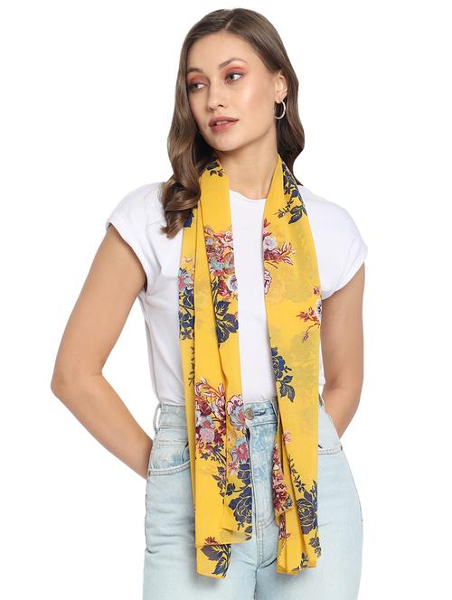 yellow polyester dupatta - 18066169 - Very Small Image - 1