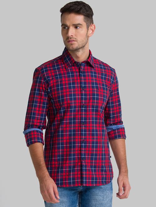 red checkered casual shirt - 18066268 - Very Small Image - 1