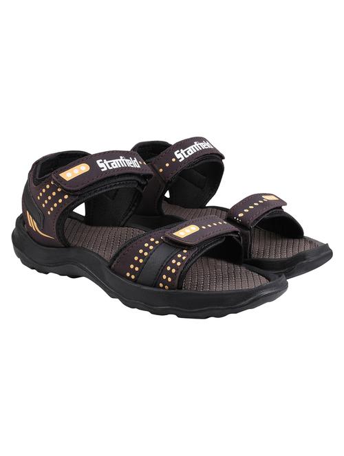 brown solid floater sandal - 18066800 - Very Small Image - 1