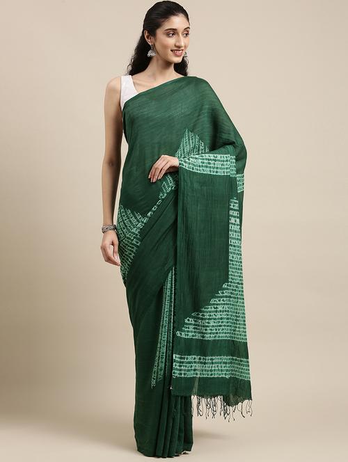 self design tant saree with blouse - 18067230 - Very Small Image - 1