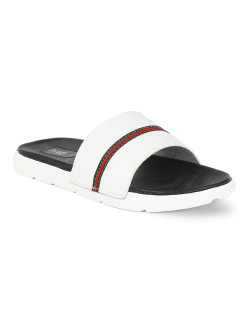 white leather slip on slippers - 18067748 - Very Small Image - 1