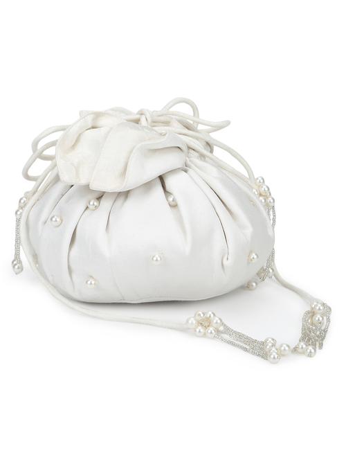 white cotton polyester blend ethnic potli - 18067872 - Very Small Image - 1