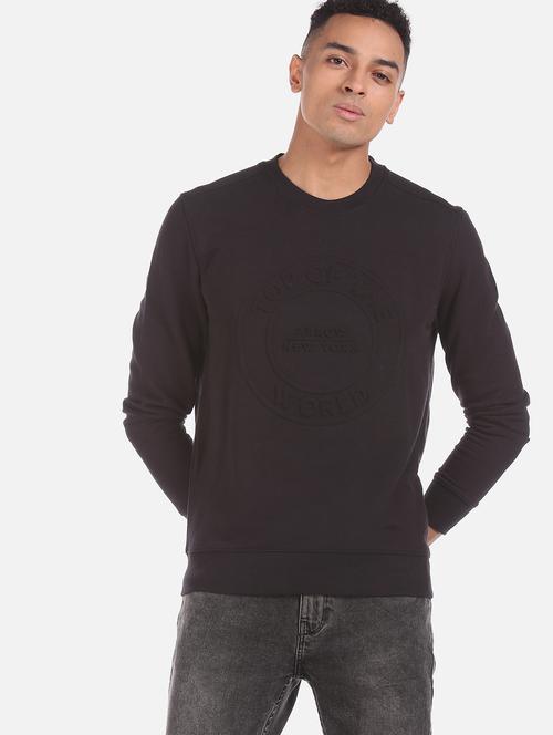 black solid sweatshirt - 18068316 - Very Small Image - 1