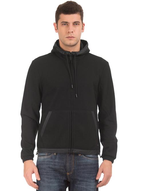 black polyester sweatshirt - 18068334 - Very Small Image - 1