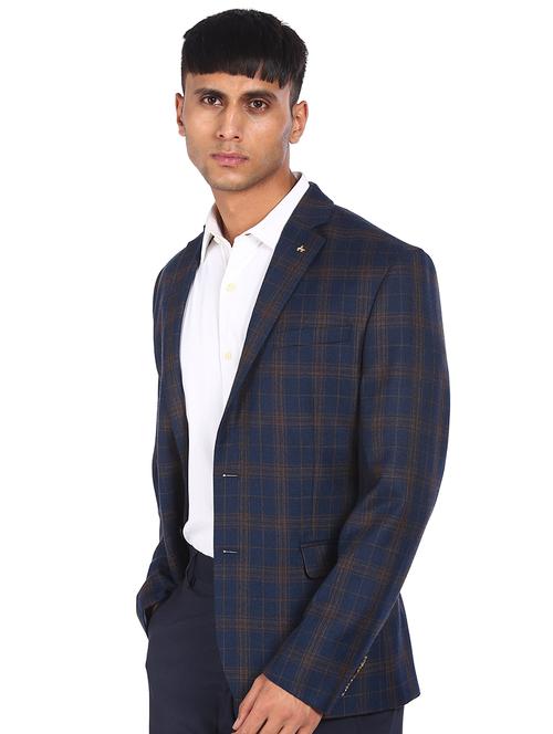 navy blue color men's blazer - 18068736 - Very Small Image - 1