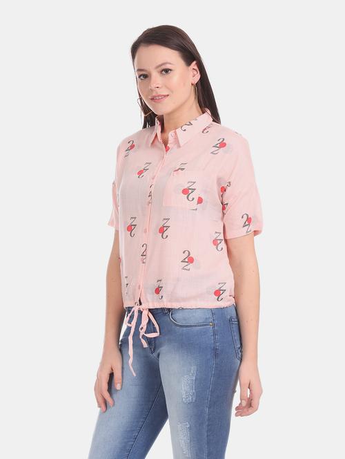 pink rayon regular shirt - 18069474 - Very Small Image - 1