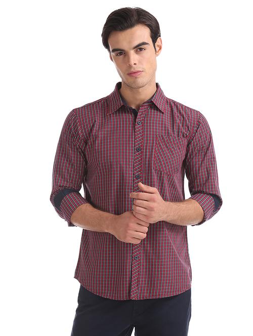 red checked casual shirt - 18070503 - Very Small Image - 1