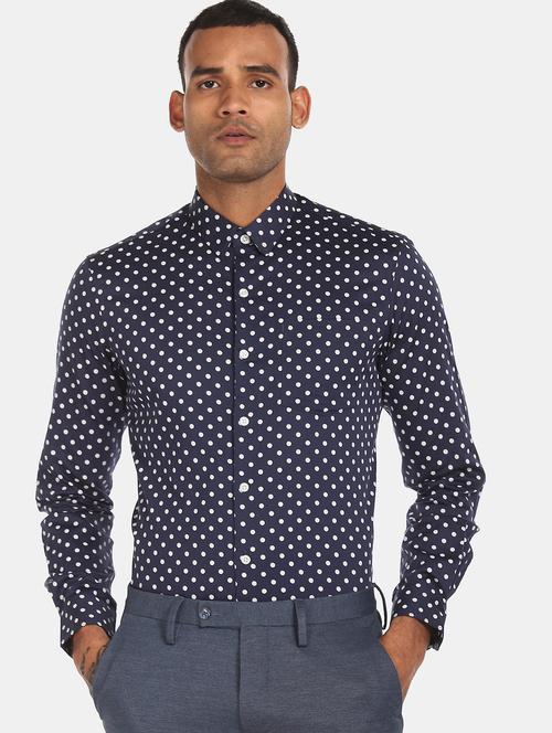 mens polka dots formal shirt - 18070706 - Very Small Image - 1