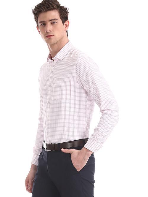 pink polyester formal shirt - 18070918 - Very Small Image - 1