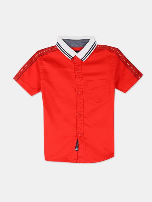 red color block shirt - 18071688 - Very Small Image - 1